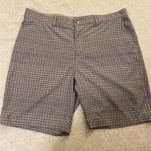 Men's Adidas Gray Checkered Golf Shorts